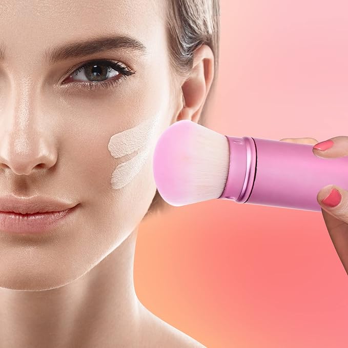 UNIMEIX Makeup Brush Sunscreen Applicator Retractable Kabuki Blush Brush Foundation Brush for Liquid Makeup, Bronzer, Cream or Powder