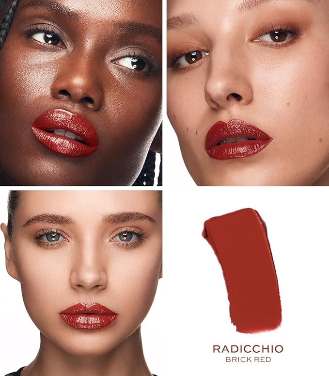 MAKE Beauty Cream Supreme Long-Lasting Lipstick. High Impact Hydrating Lip Color with Emollient Moisturizing Formula. Creamy Semi-Glossy Lipstick - Shade, Radicchio