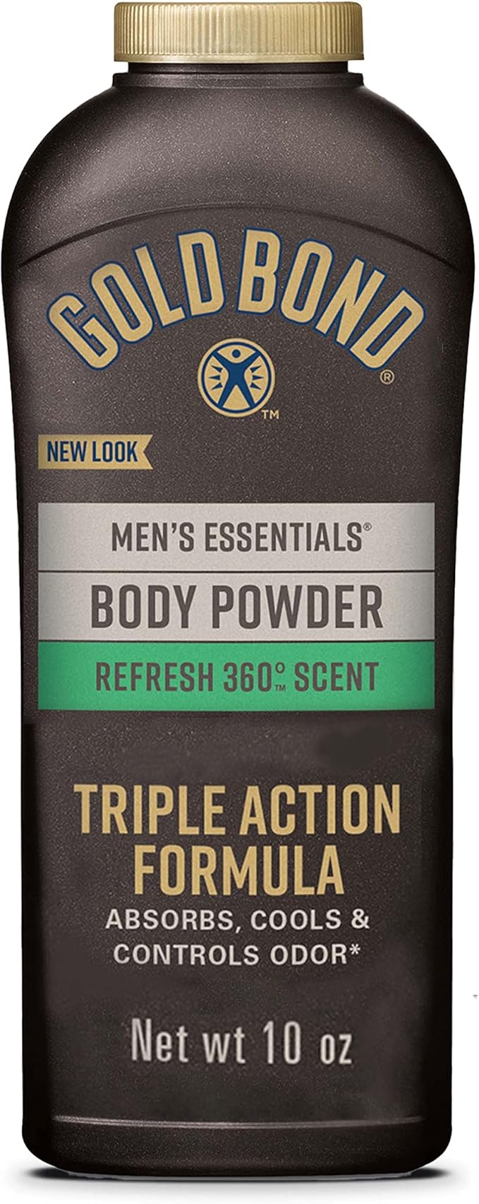 Gold Bond Men's Essentials Talc-Free Body Powder 10 oz Refresh 360 Scent & Medicated Talc-Free Extra Strength Body Powder 10 oz Cooling Itch Relief