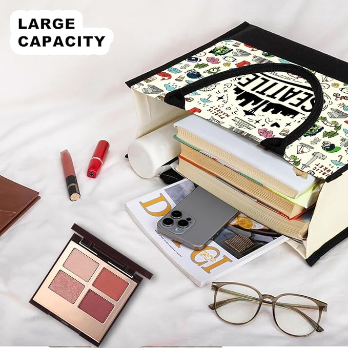 Seattle Italy Chicago New York Las Vegas Paris Gifts for Women Canvas Tote Bag Mother's Day Gifts for Women