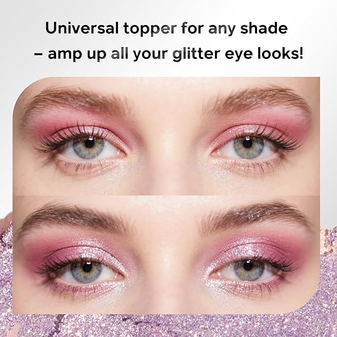 Color Nymph Glitter Eye Makeup Palette | Holographic Eyeshadow Pallet with ALL Duochrome Shimmer Shades | Travel Size Eye Shadow Palette with Mirror & Brush | Highly Pigmented & Long-Lasting (Prisma)