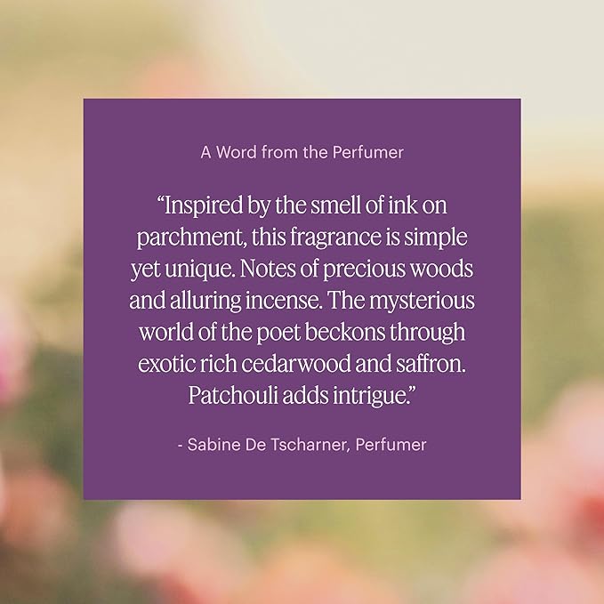 Aera Poetry - Essential Oil for Home – Smooth Suede and Violet Fragrance - Notes of Vetiver, Eucalyptus and Woods - Scent Refill - Works with The Aera Diffuser