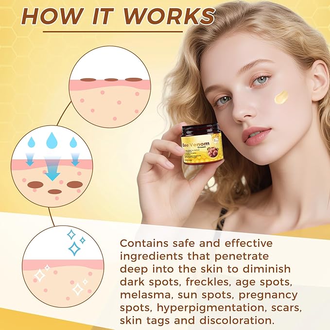 Bee Venom Skin Treatment Cream, Upgrade restoration Cream For All Skin Type (2 PCS)