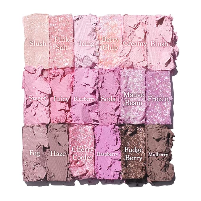 dasique Shadow Palette #18 Berry Smoothie l Vegan, Cruelty-Free l 18 Blendable Shades in Smooth Matte and Shimmer Finishes with Gorgeous Pearls