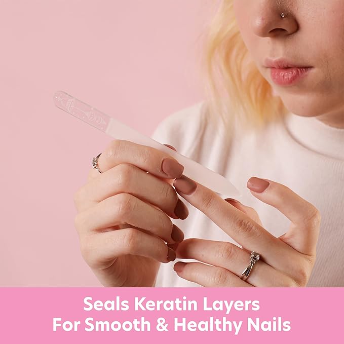 Christmas Gift Set - 3 Czech Glass Nail Files, Ideal Stocking Stuffer for Teen Girls, Beautiful Nail Care Gift for Women, Limited Edition by Bona Fide Beauty