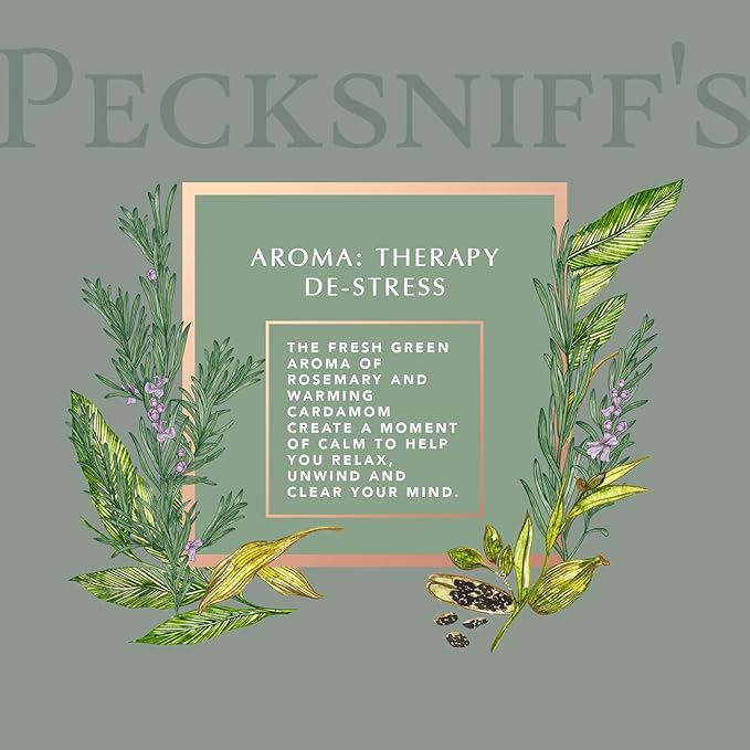 Pecksniff's Aroma:Therapy De-Stress Duo Caddy, 500 ml/16.9 fl oz Hand Wash and 500 ml/16.9 fl oz Hand & Body Lotion