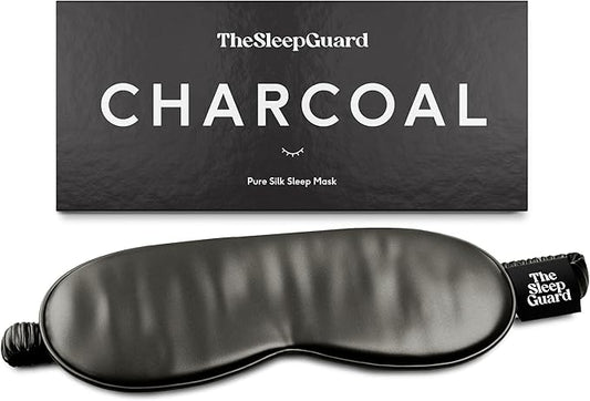 TheSleepGuard Pure Silk Sleep Mask [100% 6A Mulberry Silk, 22 Momme] Light Blocking Travel Essentials. Eye Masks for Sleeping. Black Oeko-Tex Blindfold. Eye Covers for Men & Women