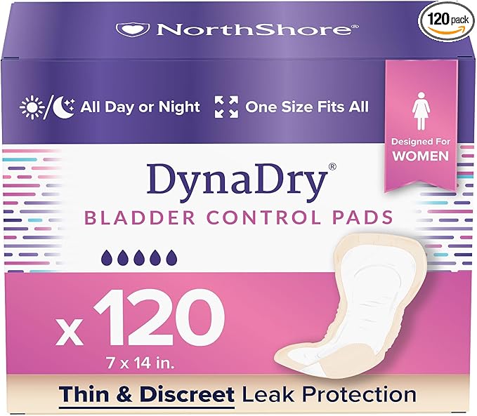 NorthShore DynaDry Pads for Women, Ultimate, Case/120 (6/20s)