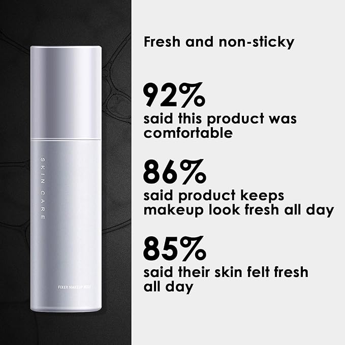 2PCS Makeup Setting Spray Set for Face, Weightless Long Lasting Waterproof Fixing Makeup Setting Face Spray, Smudge-proof, Hydrating & Refreshing Setting Spray(E)