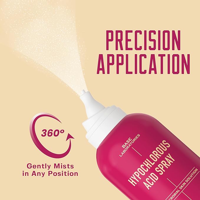 BASE LABORATORIES Hypochlorous Acid Spray for Face & Skin | 8oz | Facial Spray Daily Skin Repair Solution for Sensitive Skin, Redness, Irritations, Eczema | Hypochlrous HOCL Molecule | 2PK