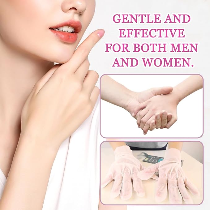Hydrating Hand Masks, 6PCS Hand Mask Moisturizing Gloves for Men Women, Smooth Long Lasting Soft Exfoliating Hand Peeling Spa Mask Moisturizer Beauty Gift Set for Dry Cracked Rough Dull Hands（O)