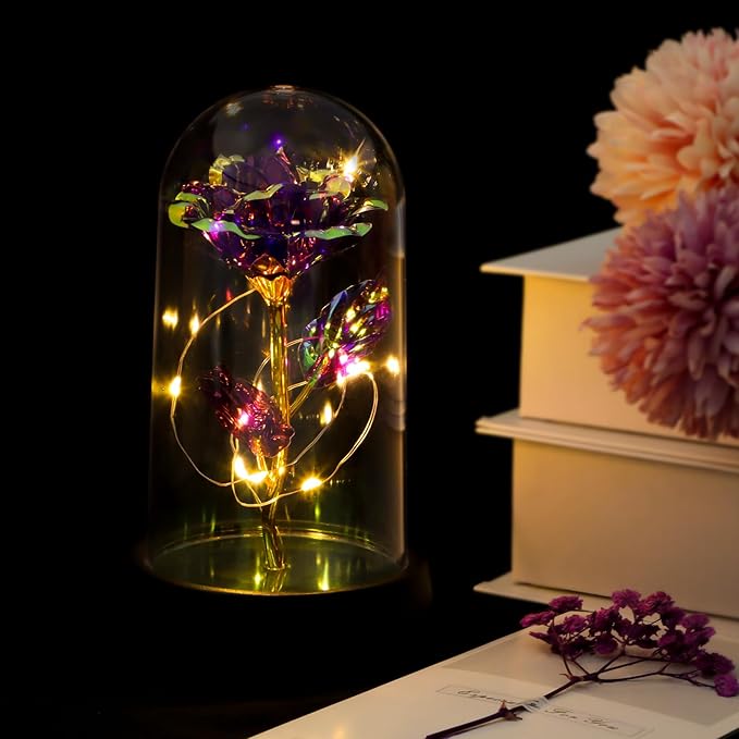 Gifts for Mom, Birthday Gifts for Women, Relaxing Spa Gifts Care Package with Luxury Flannel Blanket, Light-Up Rose Flower, Unique Mothers Day Gifts for Mom, Wife, Grandma, Sister, Friends