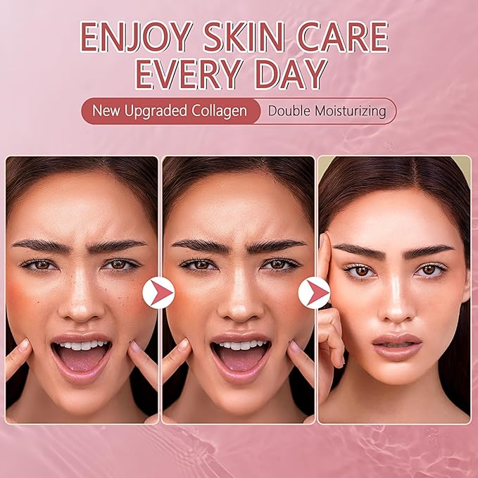 5PCS Bio-Collagen Face Mask, Collagen Mask Overnight, Hydrating Overnight Hydrogel Mask, Hydrating, Firming, Pore Minimizing, Elasticity Improvement, for All Skin Types, Christmas Gifts for Women