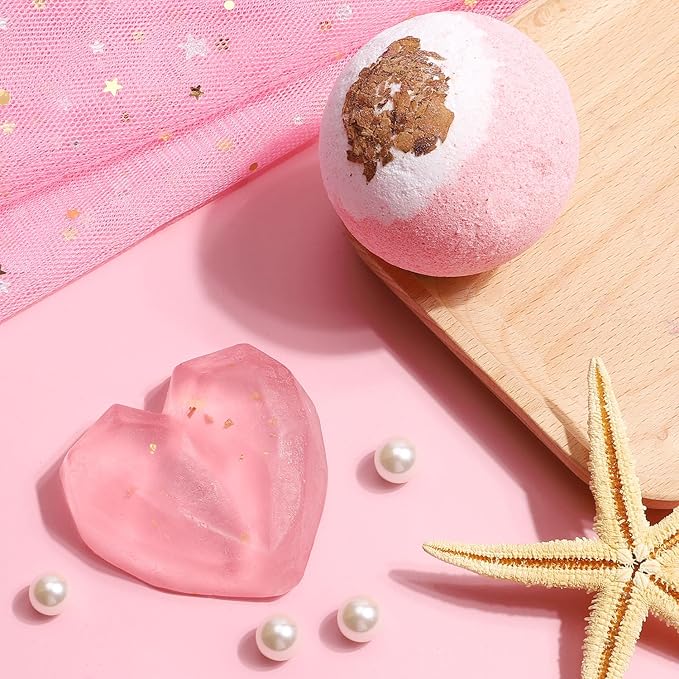 Gift Basket for Women, Best Birthday Gifts Set, Self Care Gift, Care Package, Get Well Soon Gift Box, Unique Ideas Spa Present Kit for Mom Girlfriend Her Sister Wife Friends Woman (Rose)