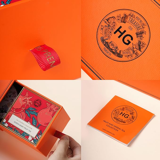 Seine Sunshine Fruit Tea Gift Set – Fruity Herbal Infusion with Natural Ingredients | 20 Tea Bags + 100g Rock Sugar | Caffeine-Free Wellness Blend | Refreshing Daily Detox Tea | Holiday Gift Box for Women & Friends