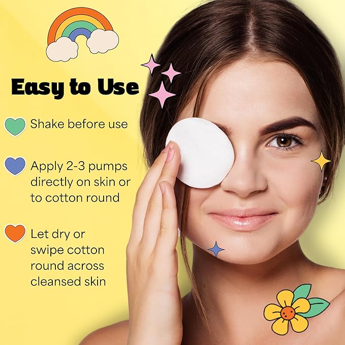 InstaNatural BESTIES Gentle Teen Spray Face Toner | with Vitamin C, Hyaluronic Acid, Niacinamide for Hydration, Smoothness, Even Skintone | Simple Skincare for Healthy Skin (for All Skin Types)