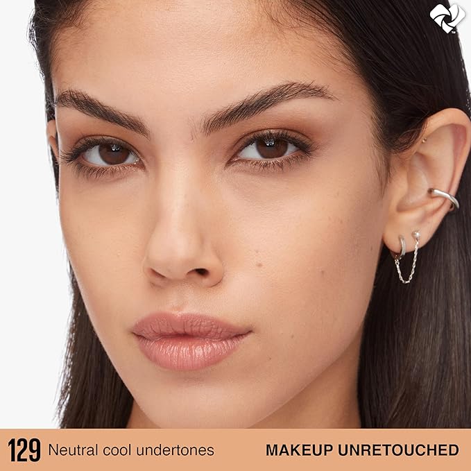 Maybelline Super Stay Lumi-Matte Foundation, Lightweight and Buildable Full Coverage Foundation Makeup For Up To 30HR Wear, 129, 1 Count