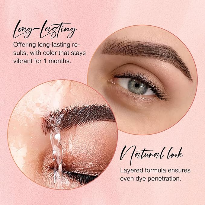 Lash Color Kit Black Color Set for Lashes and Brows Eyelash Color Set with Natural Effects Long Lasting Lasts 8 Weeks Easy to Use for Salon & Home Use