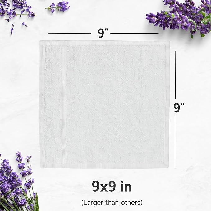 30 Hot or Cold Wrapped Moist Towels – 9'' x 9" Moist Towelettes Individually Wrapped Scented Disposable Face & Hand – Pre-Moistened Hand Wipes Soft Refreshing for Travel, Spa, Restaurant - Lavender