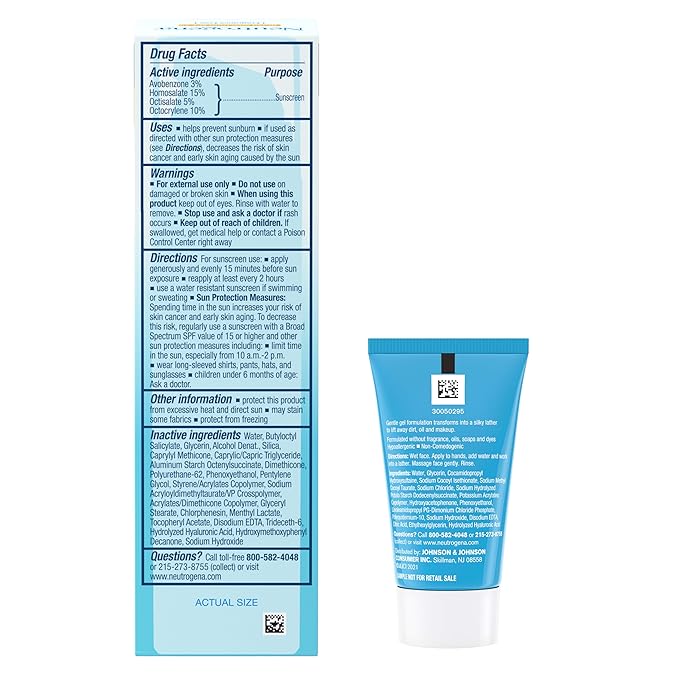 Neutrogena Hydro Boost Hyaluronic Acid Hydrating Face Moisturizer With SPF 50, Fragrance Free Facial Moisturizer, 1.7 fl. oz, & Trial Size Hydro Boost Facial Cleanser, 0.5 fl. oz
