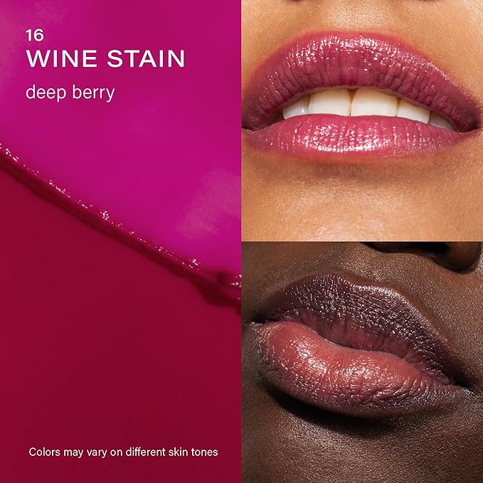 Melixir Vegan Lip Butter #16 Wine Stain, Hydrating Tinted Lip Balm Stick, Bee-Free, Petrolatum-Free, Plant-Based With Shea Butter, Nourishing Care for Dry, Chapped Lips, Natural Finish