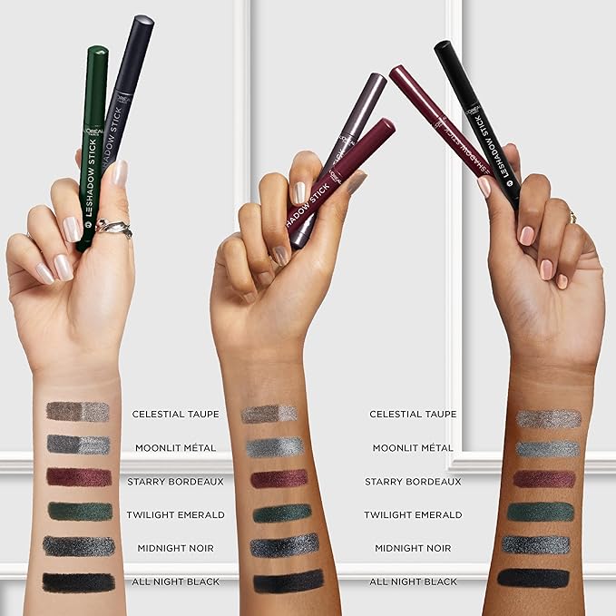 L'Oreal Paris Makeup Le Shadow Stick Eyeshadow, Blendable, Smudge-Resistant, Smokey Cream Eyeshadow, 250 Celestial Taupe