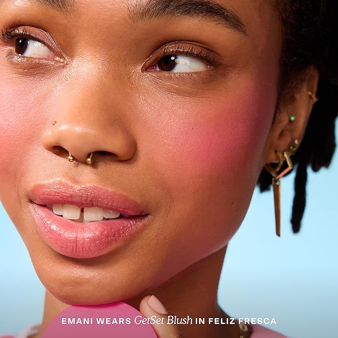 GetSet™ Matte Powder Blush - Feliz Fresca, Setting + Blurring Hot Pink Blush