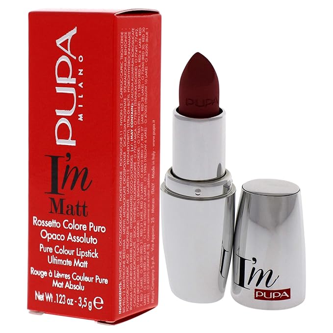 Pupa Milano I Am Matte Pure Colour Lipstick - 012 Angel Rose for Women - 0.123 oz Lipstick