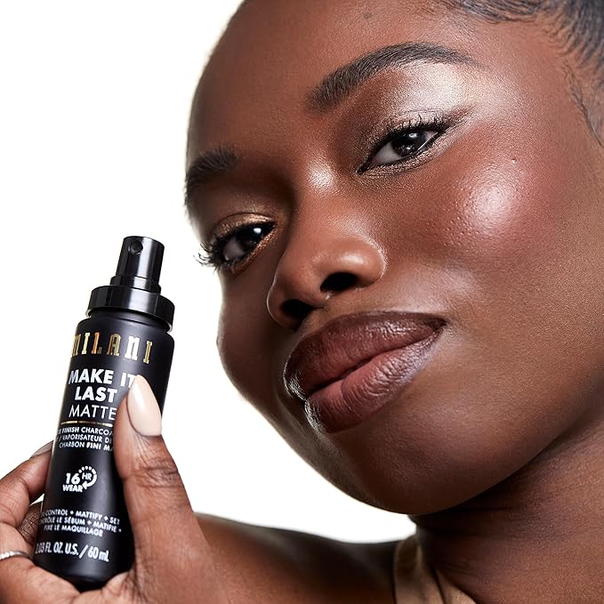 Milani Setting Spray + Primer, Make It Last Matte- Oil Absorbing Charcoal Formula to Control Shine, Matte Finish Setting Spray for Makeup and Primer for Oily Skin, Prime +Correct + Set - 2 Pack