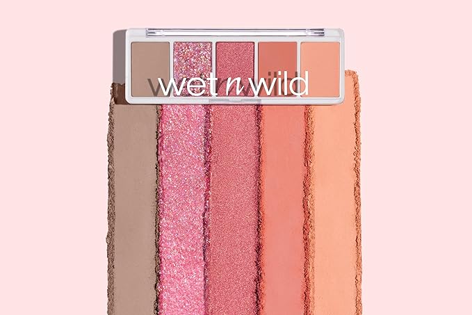 wet n wild Color Icon Eyeshadow Makeup 5 Pan Palette, Matte, Shimmer, Metallic, Long Wearing, Rich Buttery Pigment, Cruelty Free - Full Bloomin'