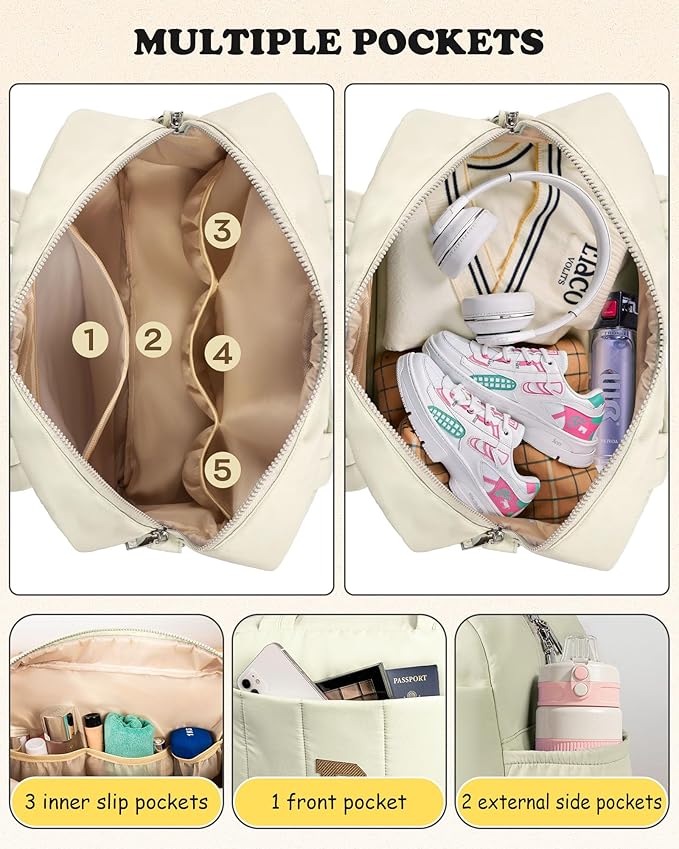 10 Year Old Girl Gifts-Duffle Bag for Travel Women, Travel Bags，Monogram Gifts-Initial Overnight Bag with Wet Pocket，Lightweight Weekender Bags Personalized Gym Tote with Makeup Pouch