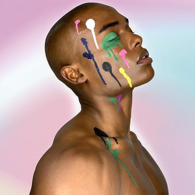 STENCIL1FX Graffiti Drips Tear Drop Blood Motif Eye Makeup Stencil for Costumes, Dress Up, Halloween, Cosplay, Arts, Face Painting