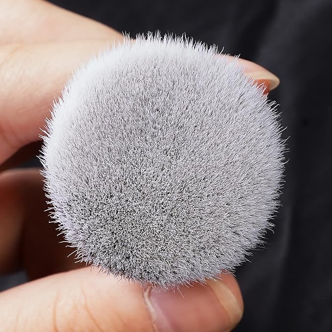 Large Makeup Brushes Double Ended Foundation Brush & Concealer Brush, Flat Top Kabuki Foundation Brush for Liquid, Cream, Blending, Buffing, Concealer, Dual Sided Make Up Brushes