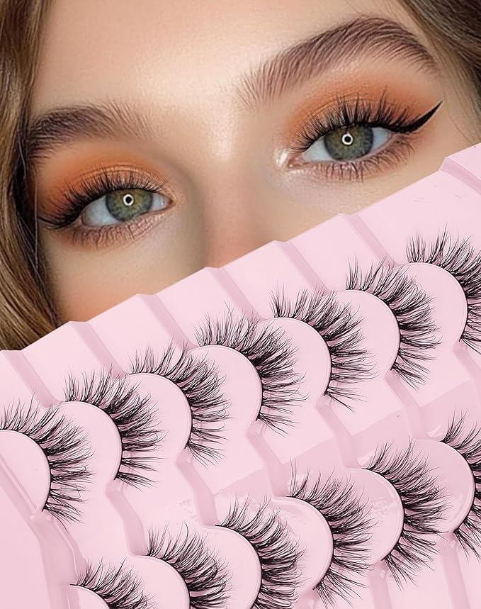 Onlyall Wispy Lashes Natural Flared False Eyelashes Fake Lashes DK82