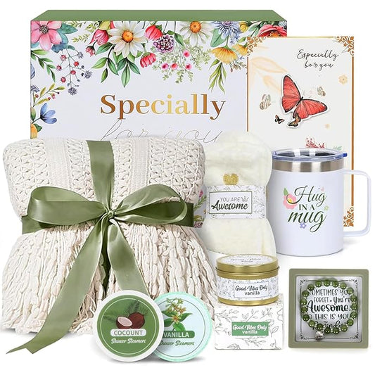Self Care Get Well Soon Gifts for Women - Spa Care Package for Recovery, Birthday, Sympathy, Thinking of You - Gift Basket for Mom, Wife, Friend, Sister, Her, Encouragement Gift Box