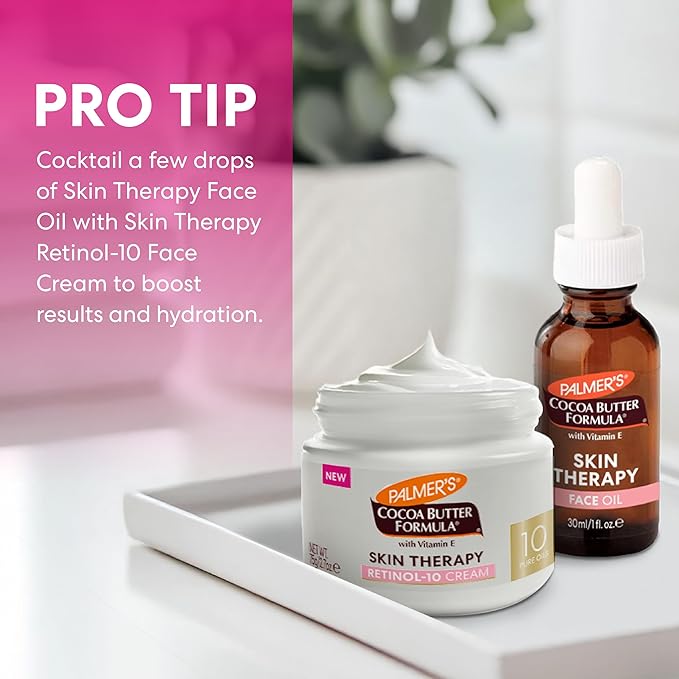 Palmer's Cocoa Butter Formula Face Cream, Skin Therapy Retinol-10 Moisturizer, 2.7 Oz, Vitamin E & Hyaluronic Acid, Helps Reduce Fine Lines & Uneven Skin Tone, 48Hr Moisture, Dermatologist Approved