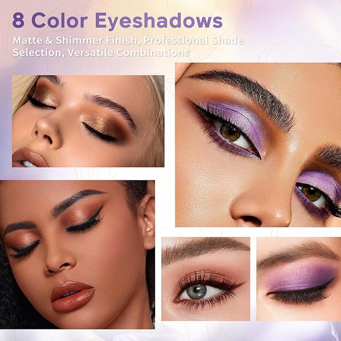 Glam Code Makeup Palette for Face, All in One Cosmetics Pallet for Women & Girls, Travel Size Make Up Palette Includes Eyeshadow, blush, Highlighter, Contour Powder, Concealer & Mirror, 03