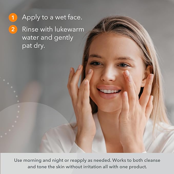 Photozyme Probiotic P291 Gentle Cleanser - Face Wash That Cleans and Tones - Removes Makeup and Impurities - pH Balances The Skin - Promotes Healthy Skin - 6 fl oz./177 ml