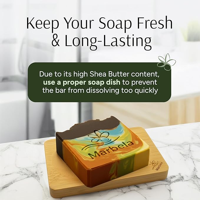 Marbela Cosmetics Cabin Spice Handmade Soap Bar - Made in USA, Vegan Friendly, Palm Oil Free, Natural Bar Soap - Gentle Face & Body Soap for Daily Skin Care, Moisturizing & Nourishing - 3.5 oz