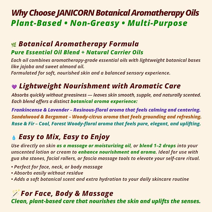 Frankincense & Lavender Aromatherapy Oil for Face & Body Massage – Plant-Based Blend for Nourishing Care, Resinous-Floral Aroma for Calming and Grounding Self-Care Rituals, 1 fl oz / 30 ml