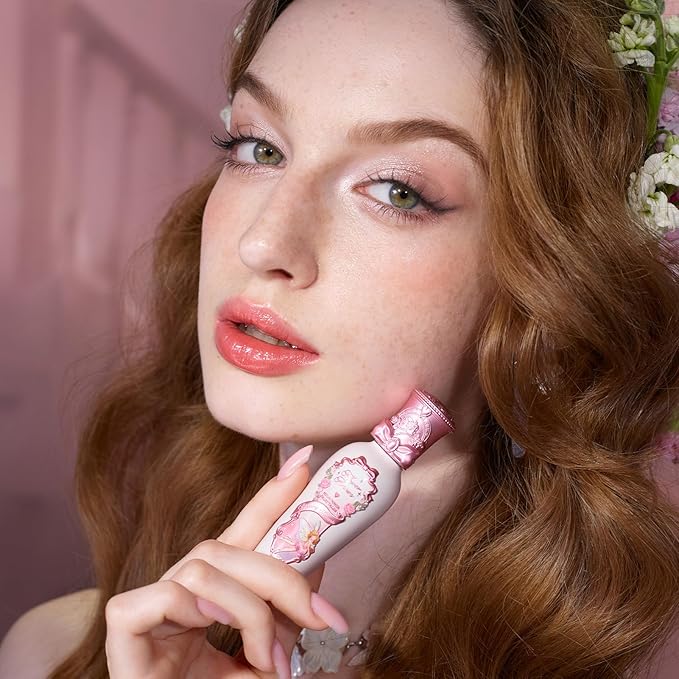 Flower Knows Midsummer Fairytales Coating Lip Lacquer,Glowy Non-Fading Lip Gloss,Hydrating Tinted Lip Oil for Girls&Women,Vegan & Cruelty Free,0.17Fl Oz(G02 Little Flower Fairy)