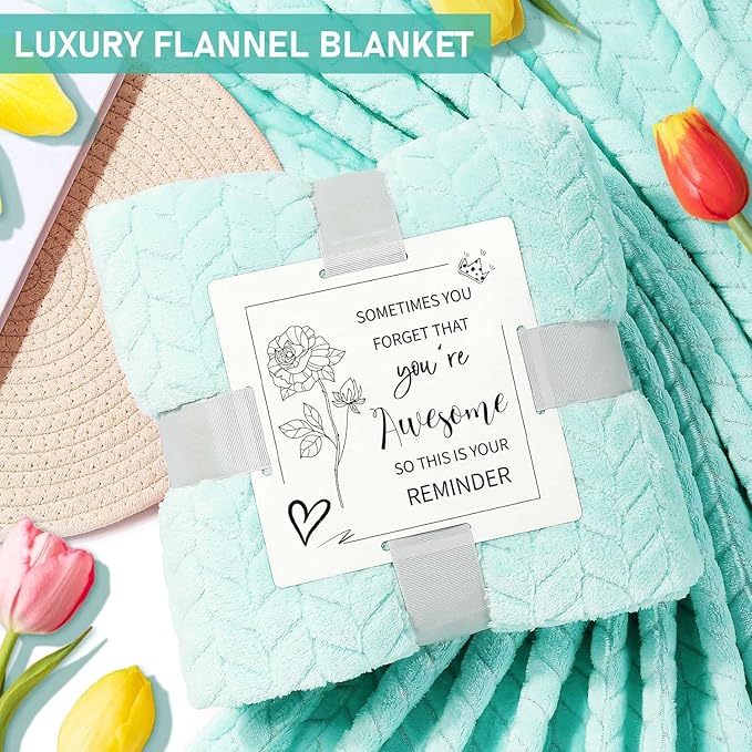 Happy Birthday Gifts for Women Self Care Gift, Relaxing Care Package Get Well Soon Spa Gift Basket with Luxury Blanket, Mothers Day, Brithday Gifts for Mom Her Friend Sister Wife