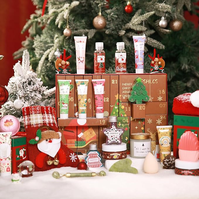 Advent Calendar 2025, 24 Days of Beauty Advent Calendar, Bath Gifts Sets for Women, Countdown Calendar for Christmas Holiday