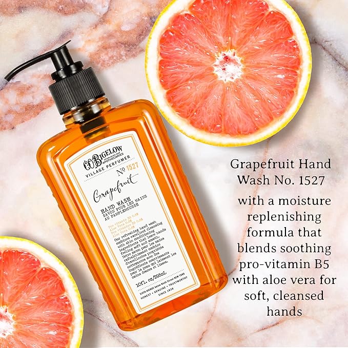 C.O. Bigelow Grapefruit Apothecary Duo Hand Care Gift Set, Hand Wash & Body Lotion, Liquid Soap & Moisturizing Lotion, Set of 2, 10 Fl Oz