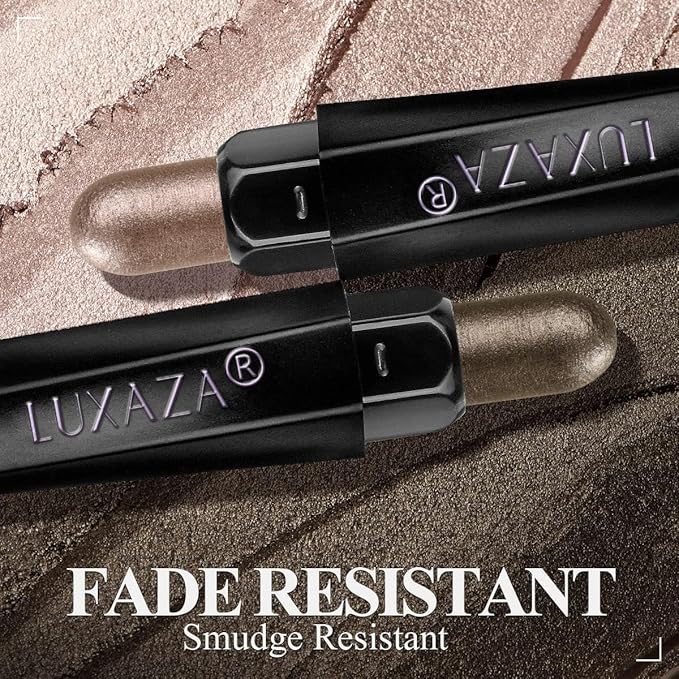 6PCS Eyeshadow Stick Makeup Sets, Crease-Proof Shadow,Metallic And Matte Shimmer Eye Shadow Eye Brightener Stick Pencil Crayon, B01-Pink Brown