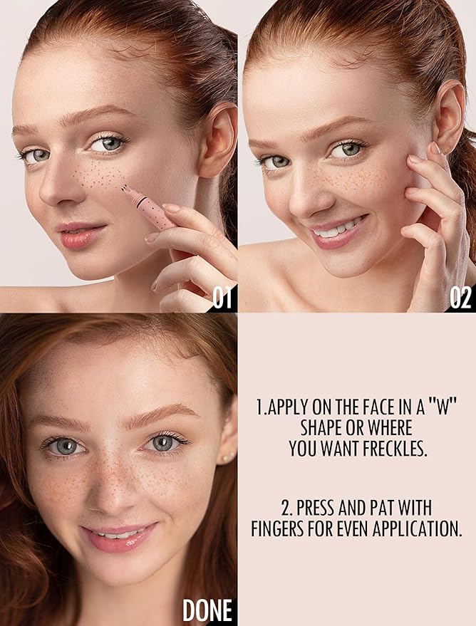 Anglicolor Faux Freckle Pen, Fake Freckle Stamp, Long Lasting, Waterproof, Smudge-proof, Transfer-proof, Natural Sun-kissed Makeup, Suitable for All Skin Types, Vegan & Cruelty-Free (02#Medium, 1.5g)
