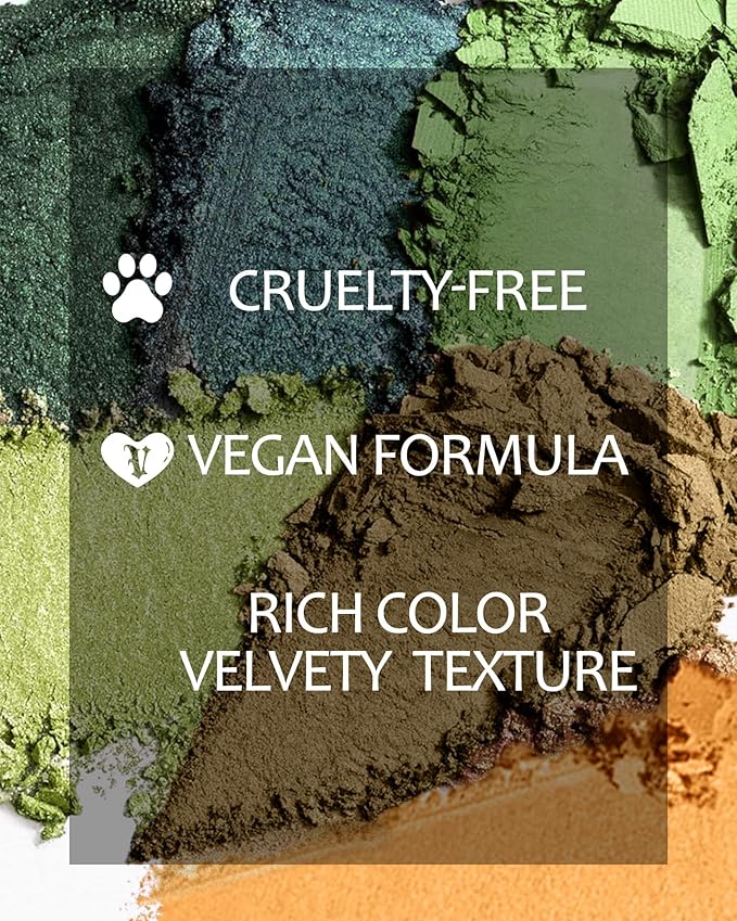 Green Eyeshadow Palette Green Eye Shadow for Women Long Lasting Makeup Pigmented & Ultra Blendable Matte Eyeshadows, 9Green