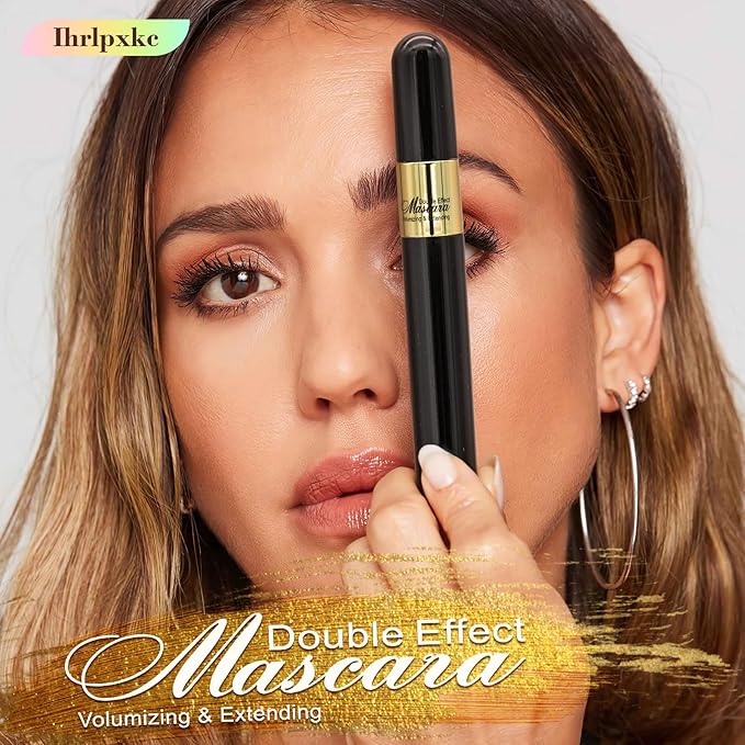 Tubing Mascara Waterproof & Smudge-Proof - Long-Lasting Mascara for Length and Volume, Curling Eyelashes, No Flaking and No Clumping, Cruelty Free, Eye Makeup, Black (Pack of 1)
