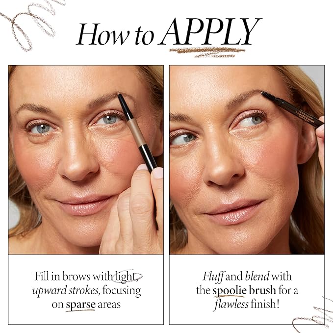 LAURA GELLER NEW YORK INKcredible Waterproof Brow Pencil- Blending Spoolie Brush - Long Lasting Eyebrow Filler (01 Blonde)