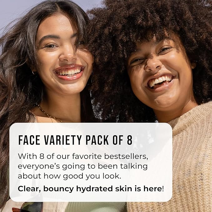 Avatara All-Stars 8-Pack Facial Sheet Mask Variety Pack | Clean K-Beauty Set for Dry, Sensitive, Uneven Skin | Gentle Moisture | Fragrance-Free, Paraben-Free & Cruelty-Free Korean Masks